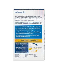 مکمل غذایی Tetesept Magnesium 500 + B12 Forte - تصویر 3