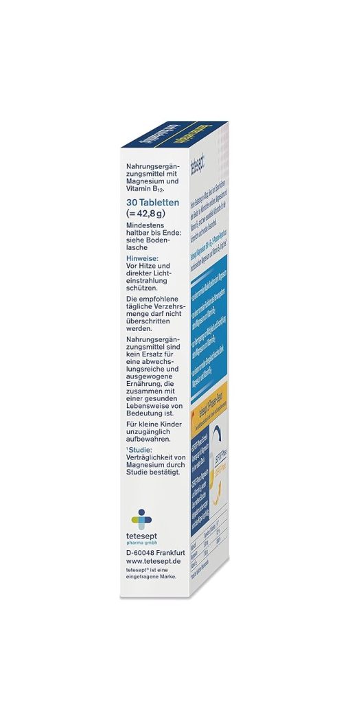 مکمل غذایی Tetesept Magnesium 500 + B12 Forte - تصویر 4
